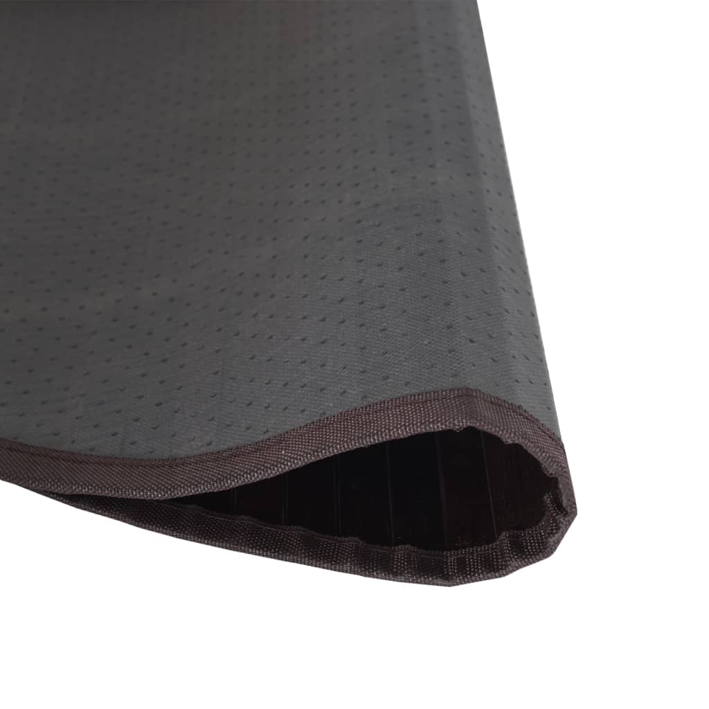 vidaXL Teppich Rund Dunkelbraun 80 cm Bambus