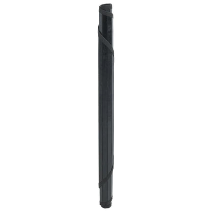 vidaXL Teppich Rund Schwarz 100 cm Bambus