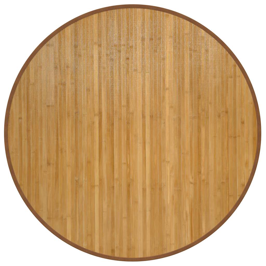 vidaXL Teppich Rund Natur 100 cm Bambus