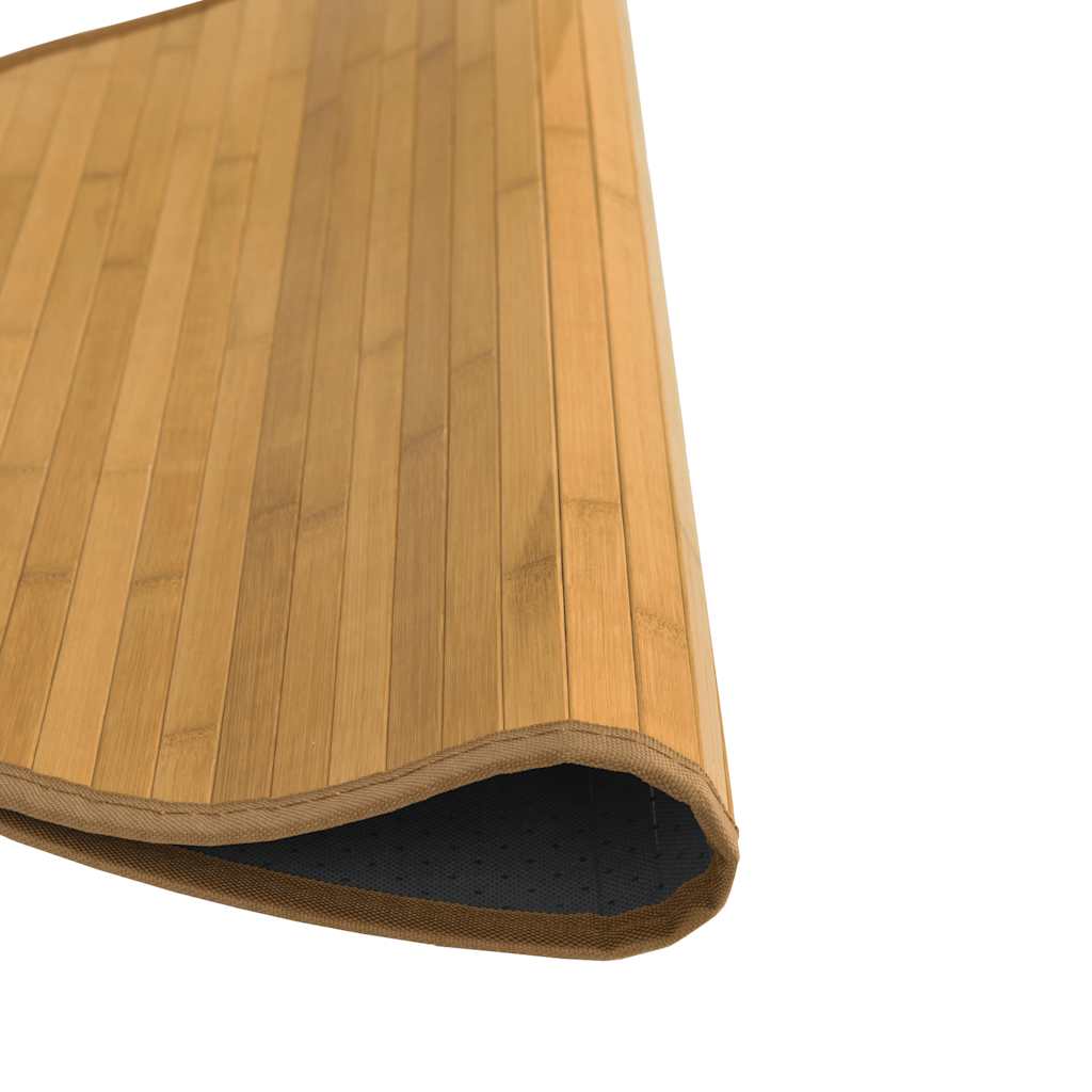 vidaXL Teppich Rund Natur 100 cm Bambus