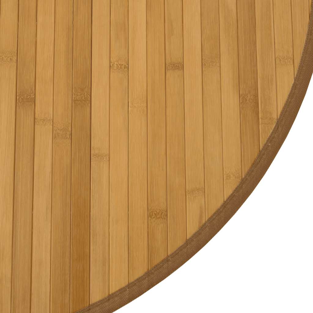 vidaXL Teppich Rund Natur 100 cm Bambus