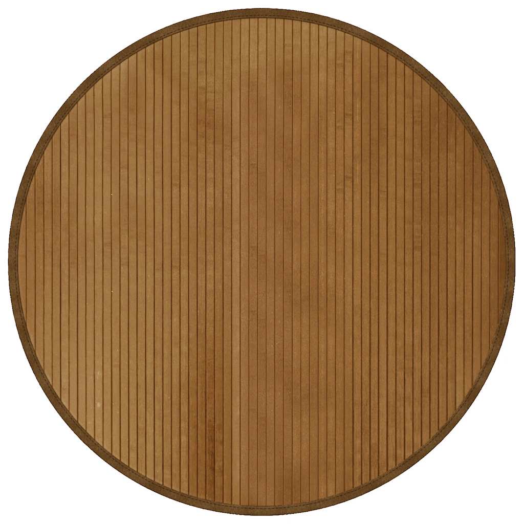 vidaXL Teppich Rund Braun 100 cm Bambus