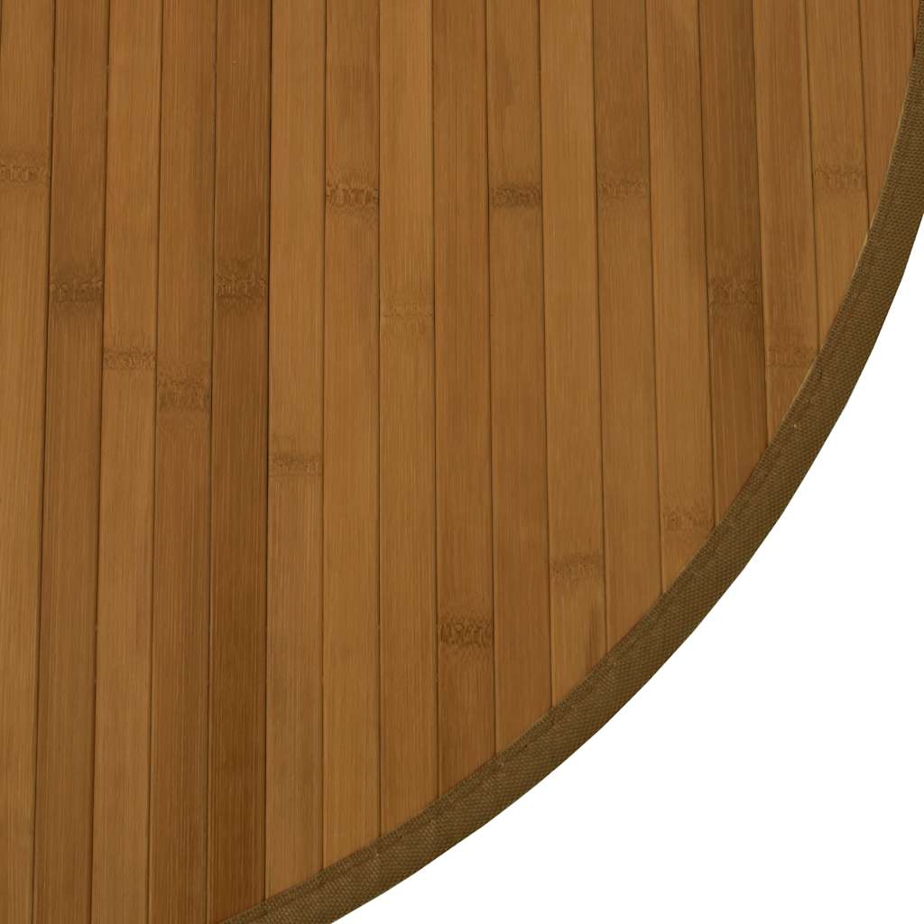vidaXL Teppich Rund Braun 100 cm Bambus