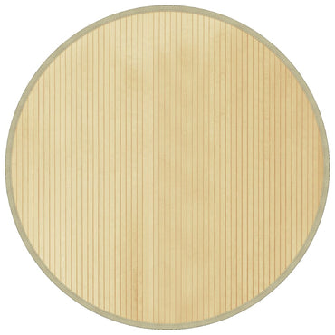vidaXL Teppich Rund Hell Natur 100 cm Bambus