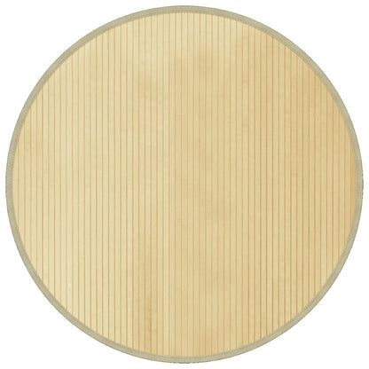 vidaXL Teppich Rund Hell Natur 100 cm Bambus