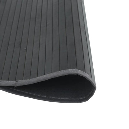 vidaXL Teppich Rund Grau 100 cm Bambus