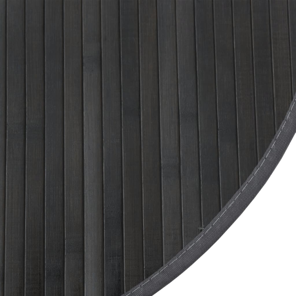vidaXL Teppich Rund Grau 100 cm Bambus