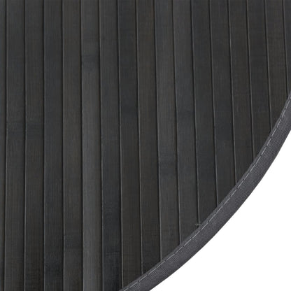 vidaXL Teppich Rund Grau 100 cm Bambus