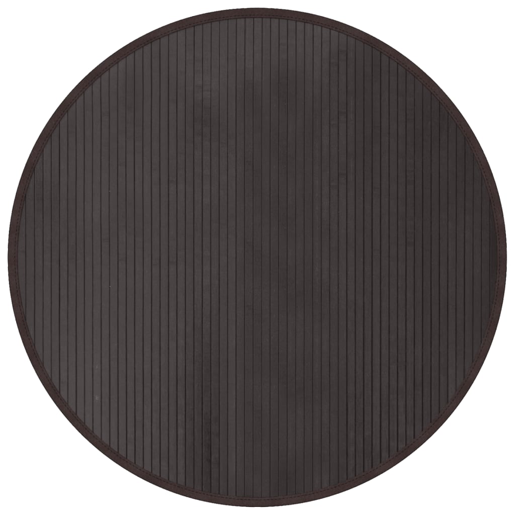 vidaXL Tapis Rond Marron Foncé 100 cm Bambou