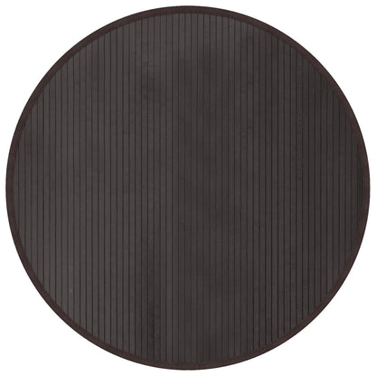 vidaXL Tapis Rond Marron Foncé 100 cm Bambou