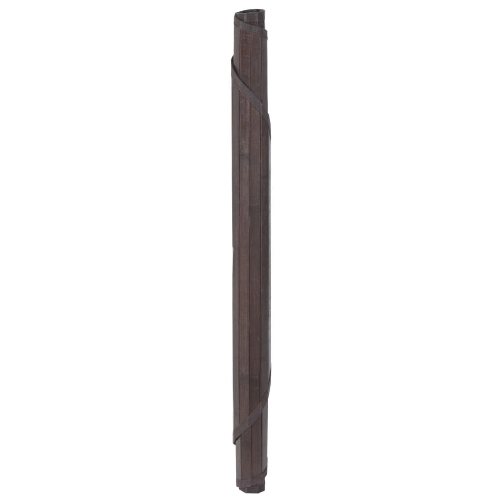 vidaXL Tapis Rond Marron Foncé 100 cm Bambou