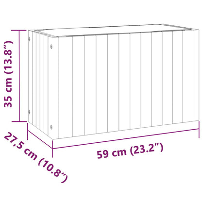 vidaXL Pflanzkübel 59x27,5x35 cm Massivholz Akazie