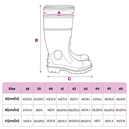 vidaXL Gummistiefel Schwarz Größe 46 PVC