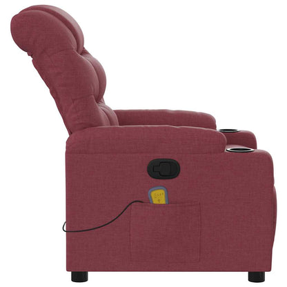 vidaXL Massagesessel Weinrot Stoff