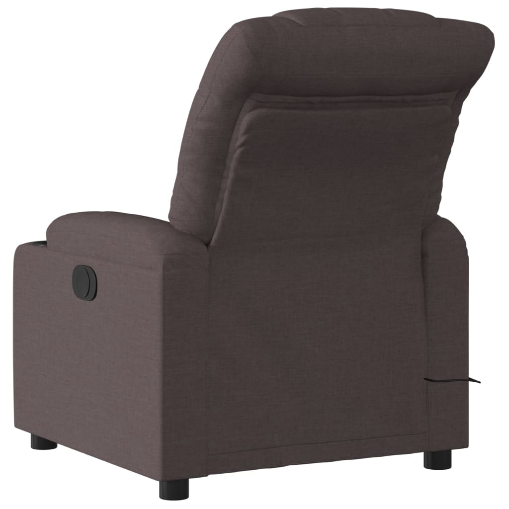 vidaXL Massagesessel Dunkelbraun Stoff