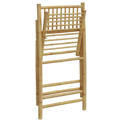 vidaXL Chaises de bistrot 2 pcs. Pliables avec coussins blanc crème Bambou