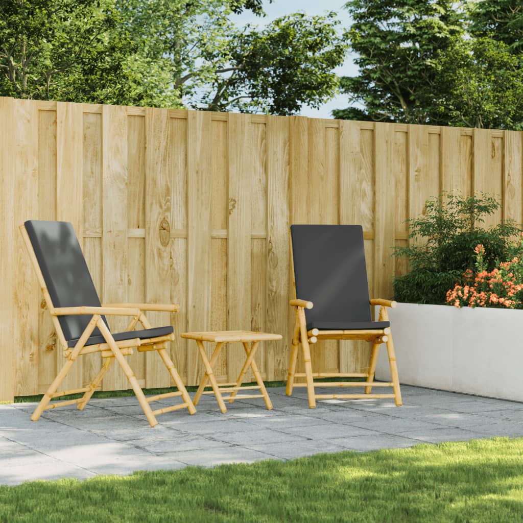 vidaXL Table de jardin pliable 45x45x45 cm Bambou