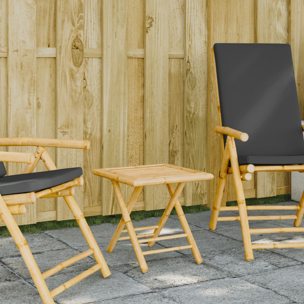 vidaXL Table de jardin pliable 45x45x45 cm Bambou