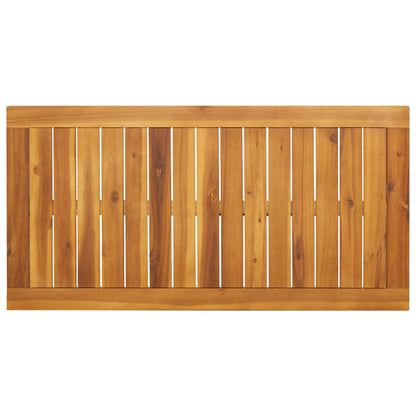 vidaXL Table de salle à manger de jardin 110x56x75 cm Bois d'acacia massif
