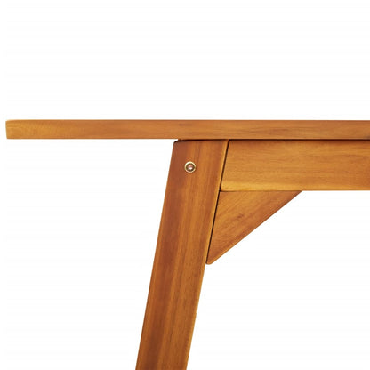 vidaXL Table de salle à manger de jardin 110x56x75 cm Bois d'acacia massif