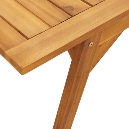 vidaXL Table de salle à manger de jardin 110x56x75 cm Bois d'acacia massif