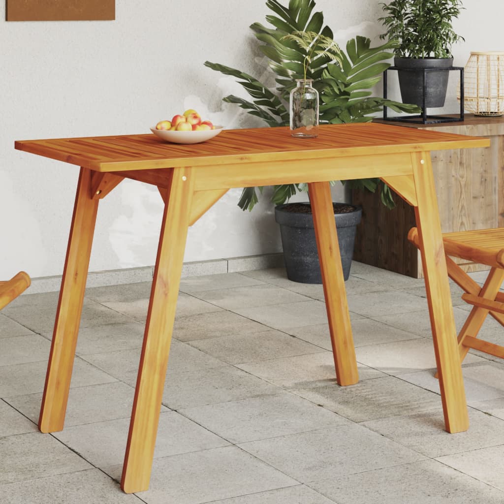 vidaXL Table de salle à manger de jardin 110x56x75 cm Bois d'acacia massif