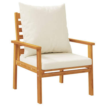 vidaXL Chaises de jardin 2 pcs avec coussins en bois d'acacia massif