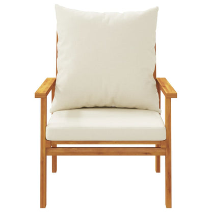 vidaXL Chaises de jardin 2 pcs avec coussins en bois d'acacia massif