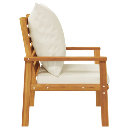vidaXL Chaises de jardin 2 pcs avec coussins en bois d'acacia massif