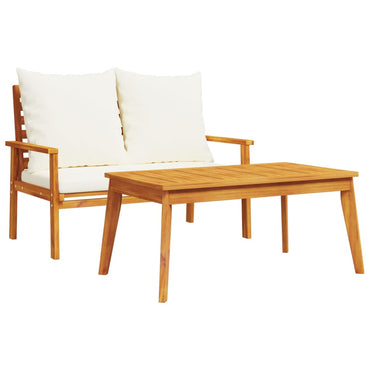 vidaXL Ensemble de canapés de jardin avec coussins Bois d'acacia massif