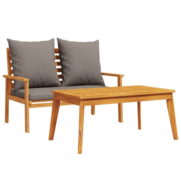 vidaXL Ensemble de canapés de jardin avec coussins Bois d'acacia massif