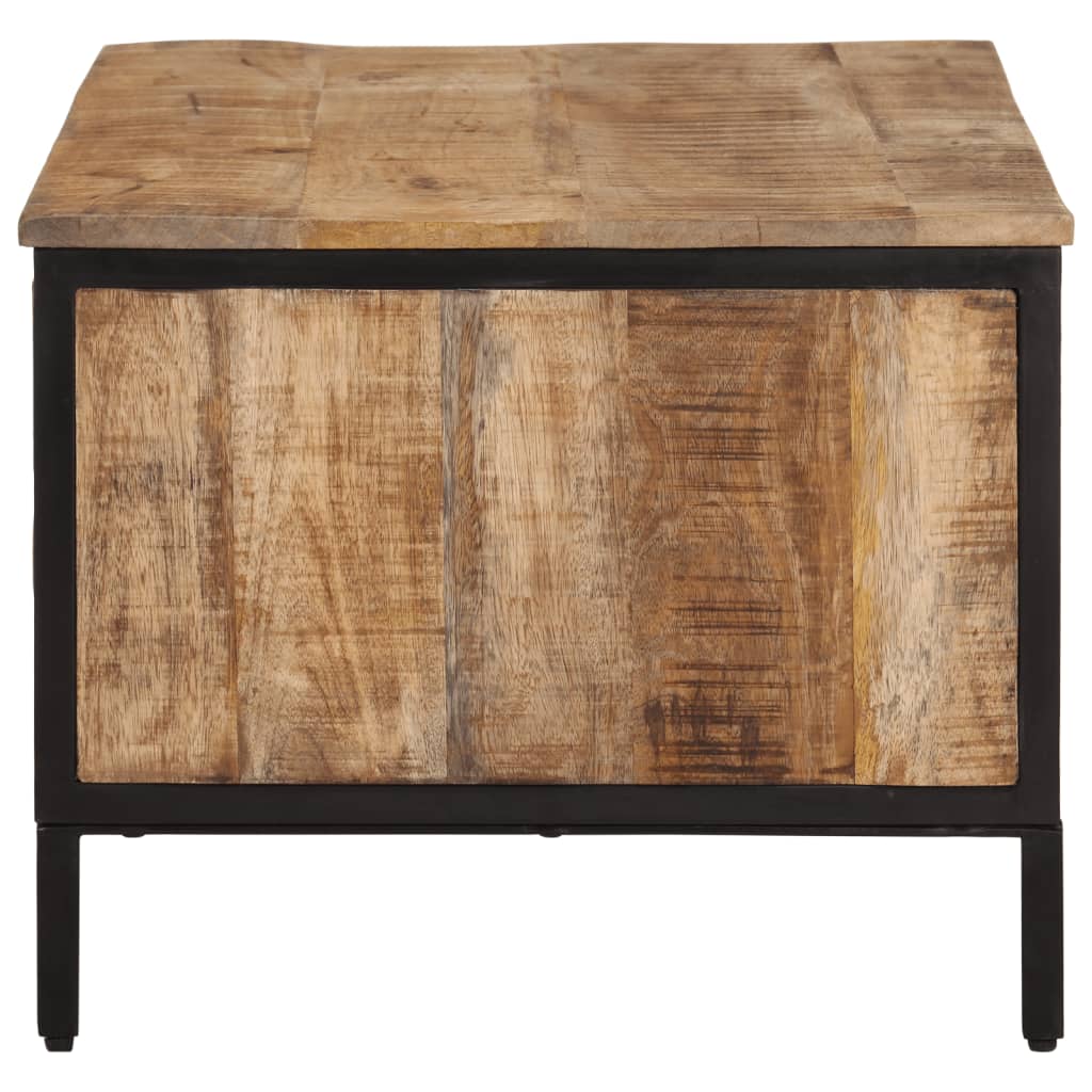 vidaXL Couchtisch 80x50x40 cm Raues Massivholz Mango