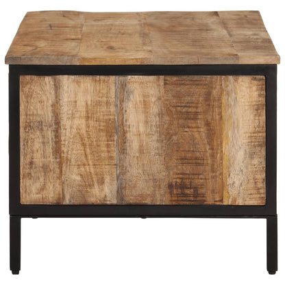 vidaXL Couchtisch 80x50x40 cm Raues Massivholz Mango