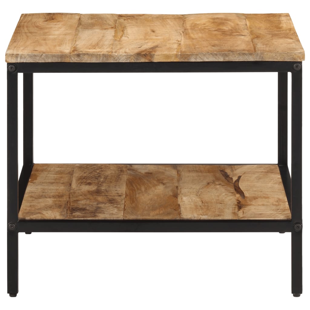 vidaXL Couchtisch 55x55x45 cm Raues Massivholz Mango