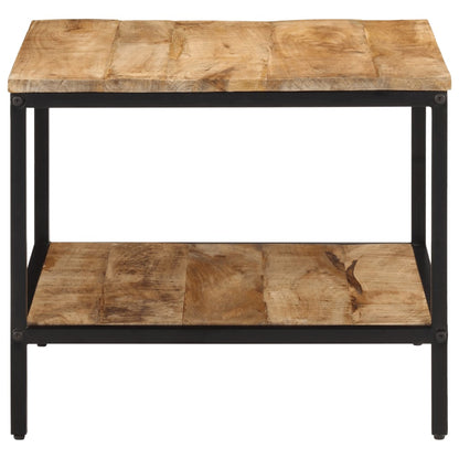 vidaXL Couchtisch 55x55x45 cm Raues Massivholz Mango