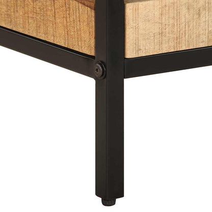 vidaXL Beistelltisch mit Regal Braun 35 x 35 x 45 cm Massivholz Mango