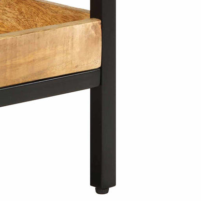 vidaXL Beistelltisch mit Regal Braun 45 x 45 x 45 cm Massivholz Mango
