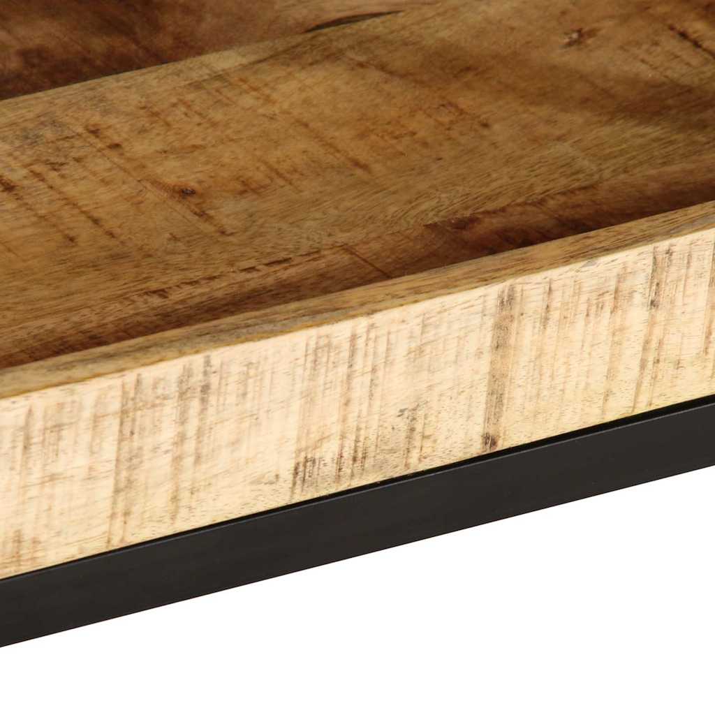 vidaXL Beistelltisch mit Regal Braun 55 x 55 x 45 cm Massivholz Mango