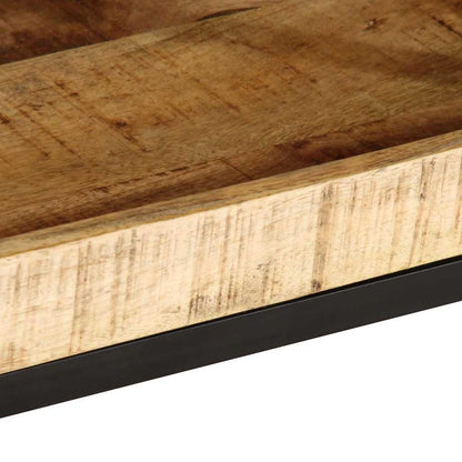 vidaXL Beistelltisch mit Regal Braun 55 x 55 x 45 cm Massivholz Mango