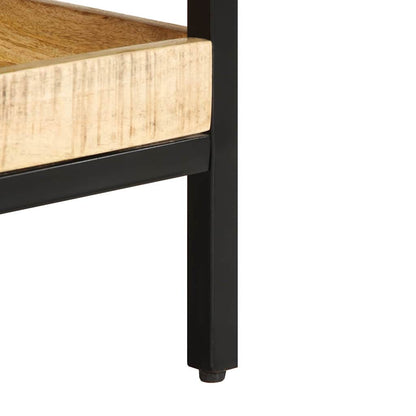 vidaXL Beistelltisch mit Regal Braun 55 x 55 x 45 cm Massivholz Mango