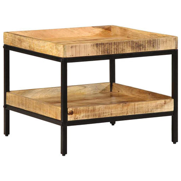 vidaXL Beistelltisch mit Regal Braun 55 x 55 x 45 cm Massivholz Mango