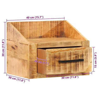 vidaXL Nachttisch Braun 40 x 30 x 30 cm Massivholz Mango