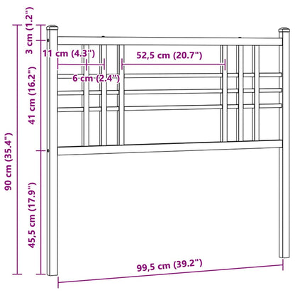 vidaXL Ersatz-Kopfteil Metall Schwarz 100 cm