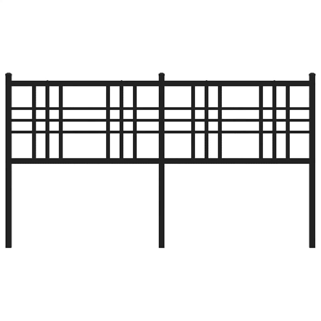 vidaXL Ersatz-Kopfteil Metall Schwarz 160 cm
