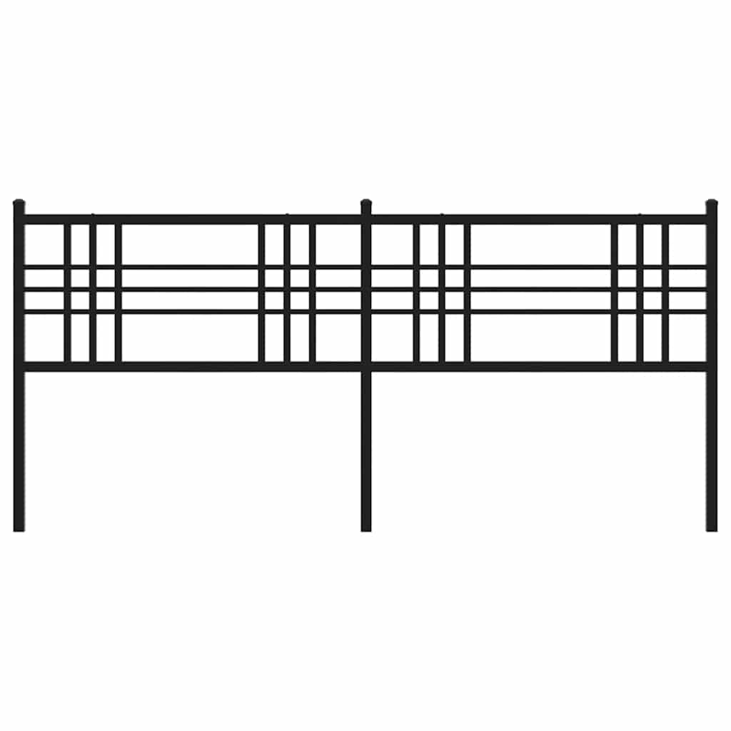 vidaXL Ersatz-Kopfteil Metall Schwarz 193 cm