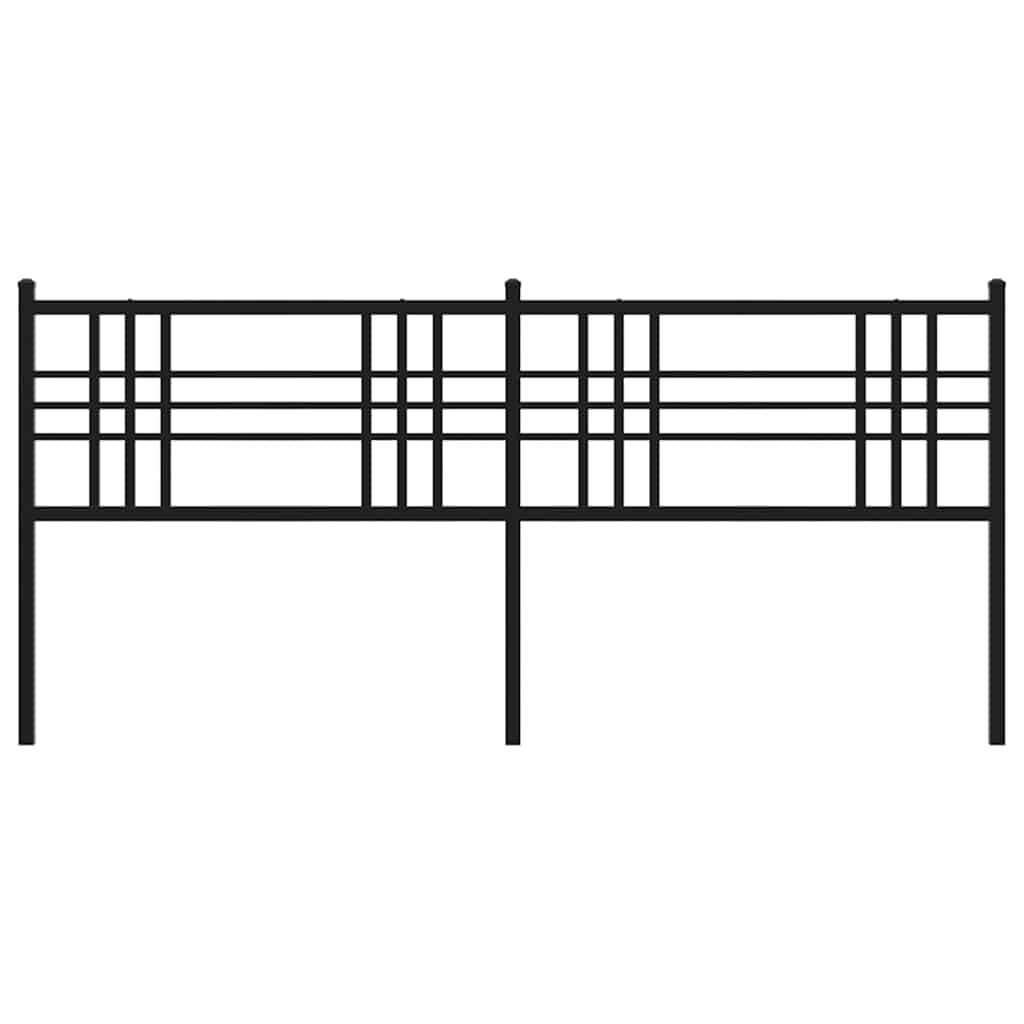 vidaXL Ersatz-Kopfteil Metall Schwarz 200 cm