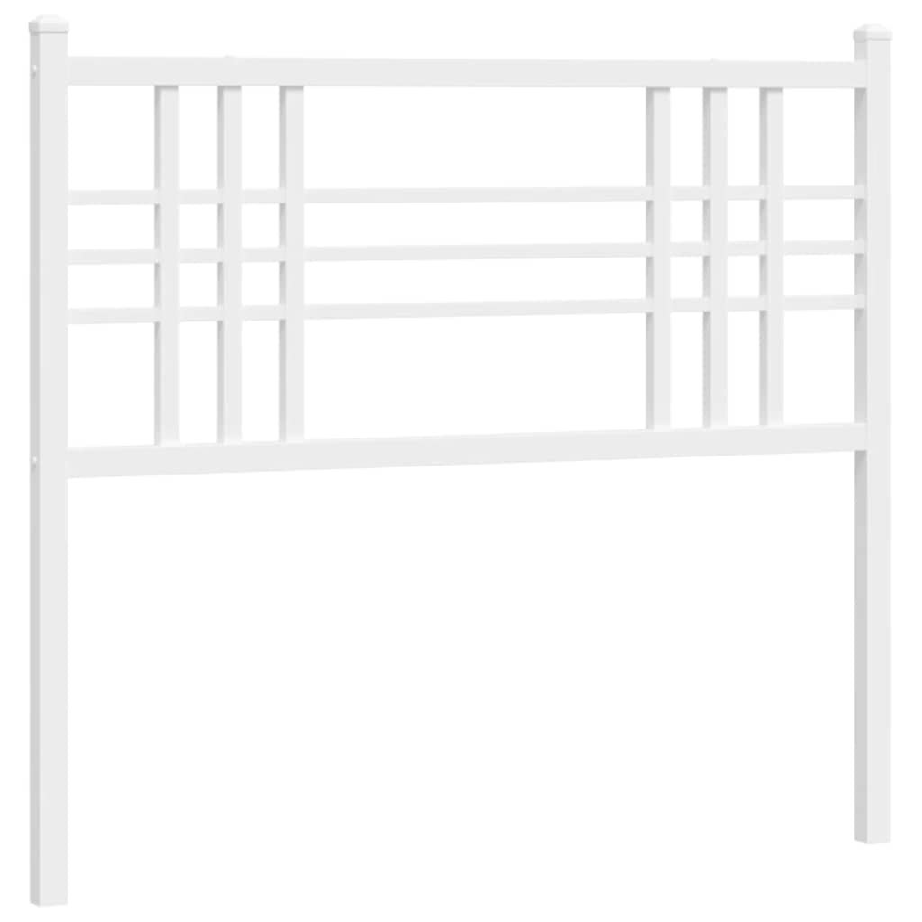 vidaXL Ersatz-Kopfteil Metall Weiß 100 cm