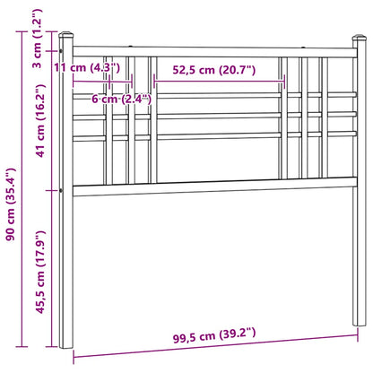 vidaXL Ersatz-Kopfteil Metall Weiß 100 cm