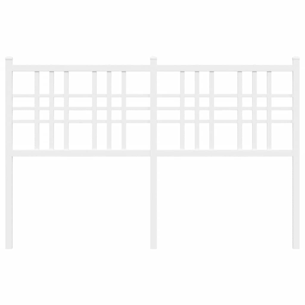 vidaXL Ersatz-Kopfteil Metall Weiß 137 cm