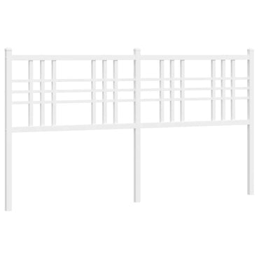 vidaXL Ersatz-Kopfteil Metall Weiß 160 cm